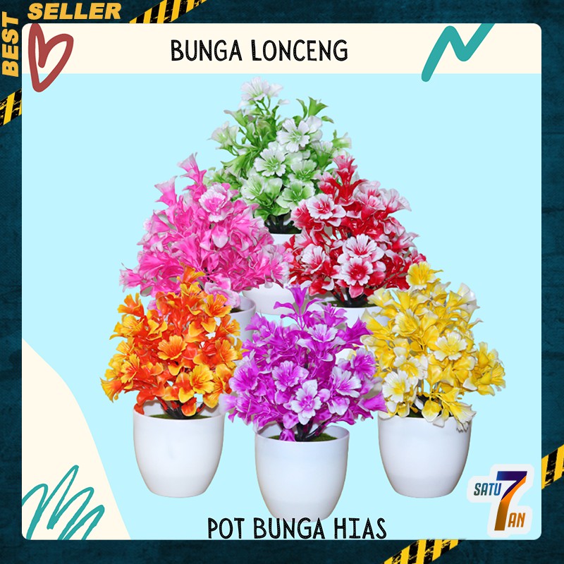 Satu7an PBP27 Tanaman Bunga Plastik Tanaman Hias Bunga Lonceng Dekorasi Rumah Artificial Flower
