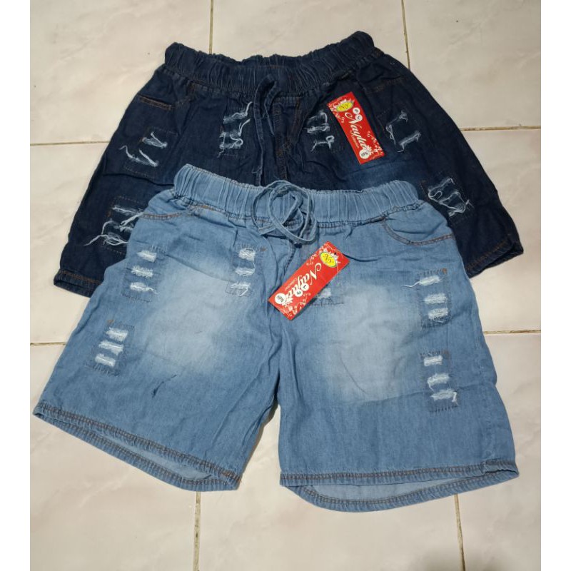 Hot Pants Jumbo 3L Wanita Sobek