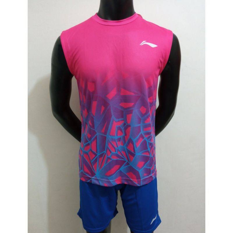 BAJU SINGLET BADMINTON/SETELAN SINGLET BADMINTON L150P LINING