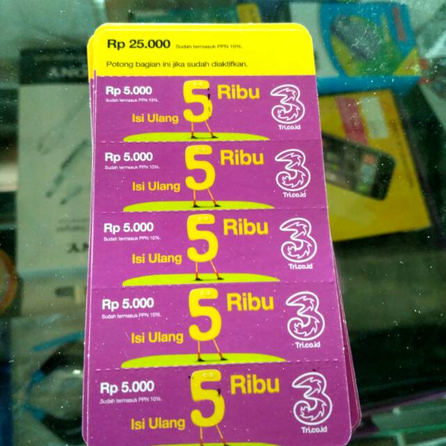 Voucher Pulsa Tri 5000 Voucer Three 5000 Shopee Indonesia