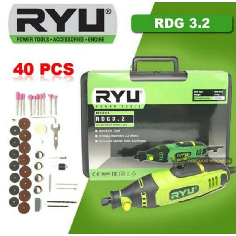 RYU RDG 3.2 Mini die grinder set tuner gerinda bor mini RYU RDG3.2 Bor cun