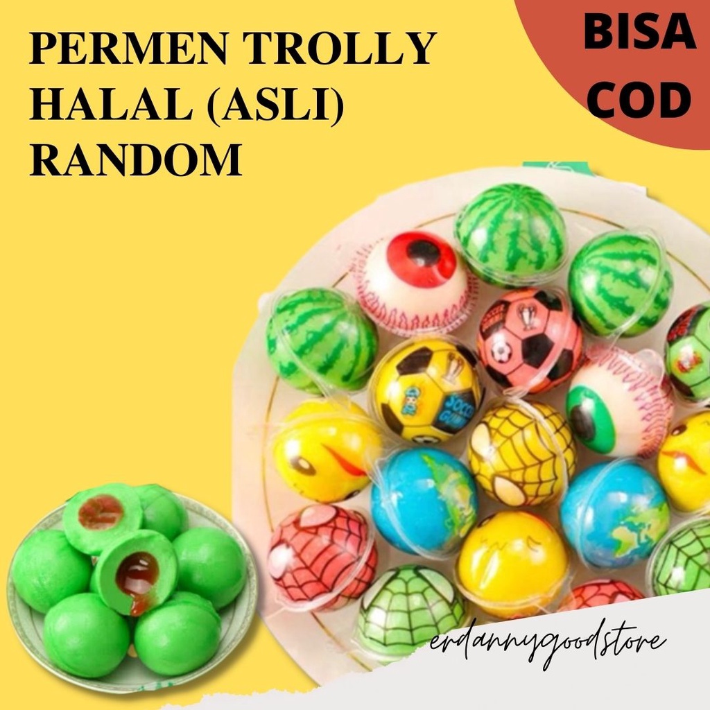 

PROMO OPENING BESAR-BESARAN ✅ [erdannygoodstore] DIJAMIN HALAL PERMEN TROLLY ASLI ISI SELAI (VARIAN RANDOM) JELLY Planet Soccer Chewy Gummy - Permen Trolly Jelly Gummi Viral RANDOM(HALAL) / per biji permen korea (halal) TERLARIS