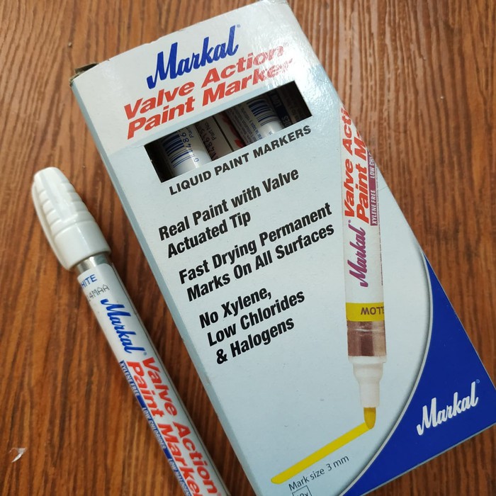 

Best Seller Markal Valve Action Paint Marker Liquid Paint WHITE Made in USA