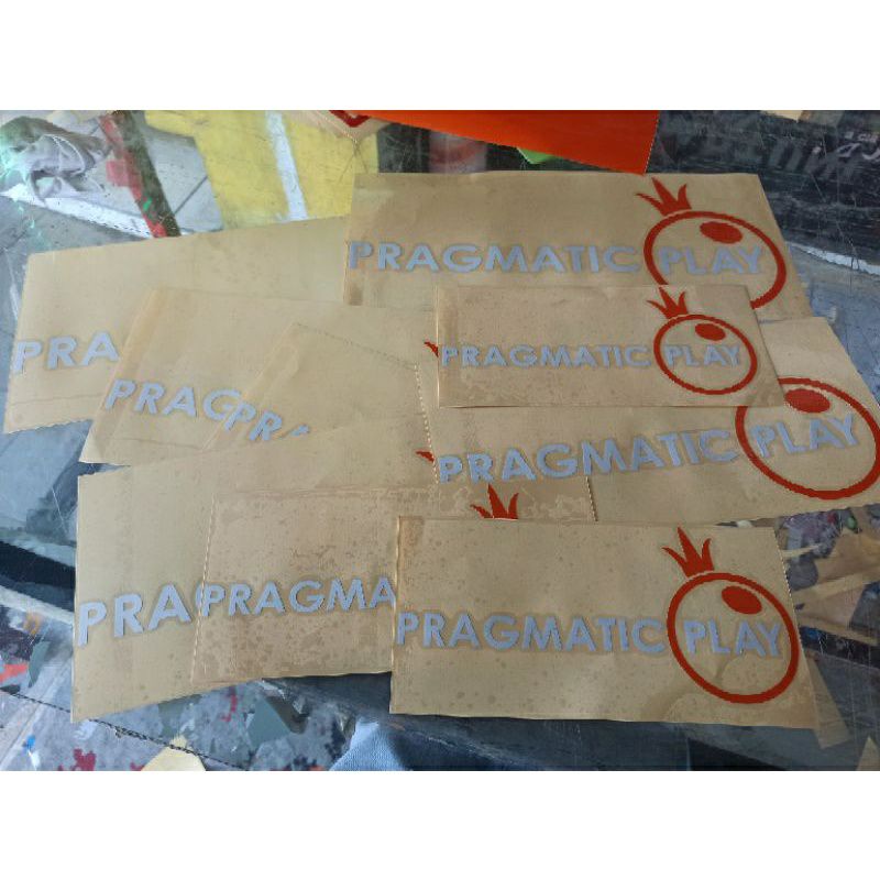 stiker Cutting PRAGMATIC PLAY, stiker  Pragmatuc Play buat motor