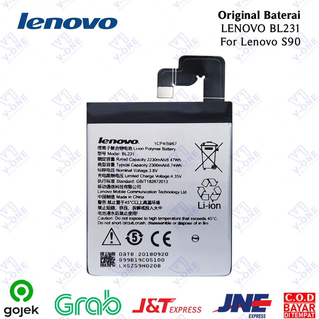 OPP/CPP BATERAI BL231 BATERAI LENOVO S90 ORIGINAL 100%