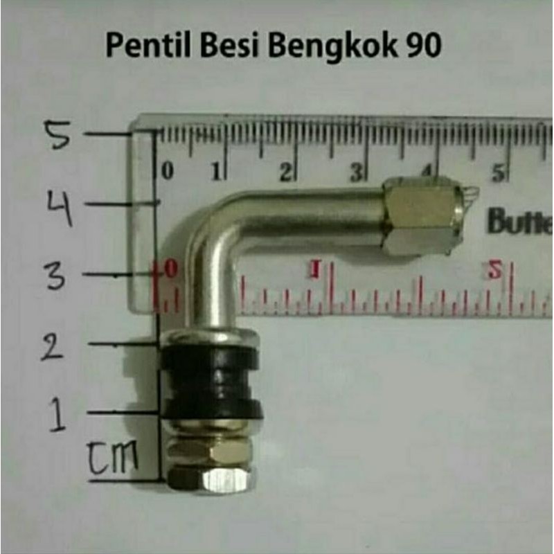 DOP tubles - Pentil tubles - tubeless - tubles besi bengkok 90°  motor - mobil 1 pcs - 1 biji
