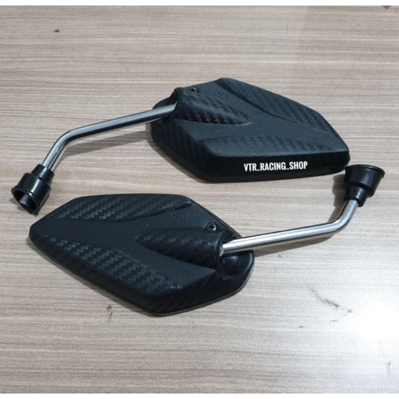 Spion Carbon Doff Jupiter Z Mio Jupiter Mx Lexi Tangkai Chrome Dan Hitam-1