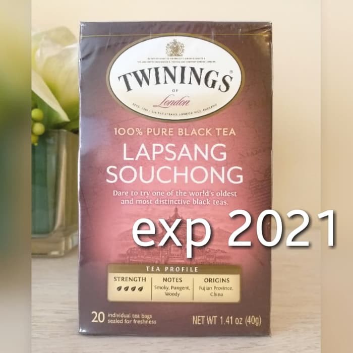 

Twinings Tea/ Teh 100% Pure Black Tea Lapsan Sauchong 20 Tea Bags - tth1053