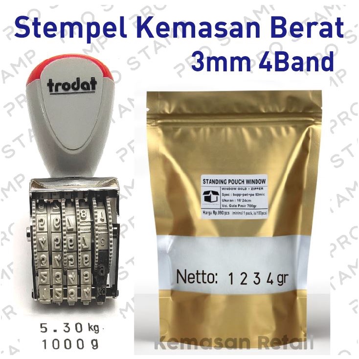 

Stempel Penanda Berat Kemasan Produk