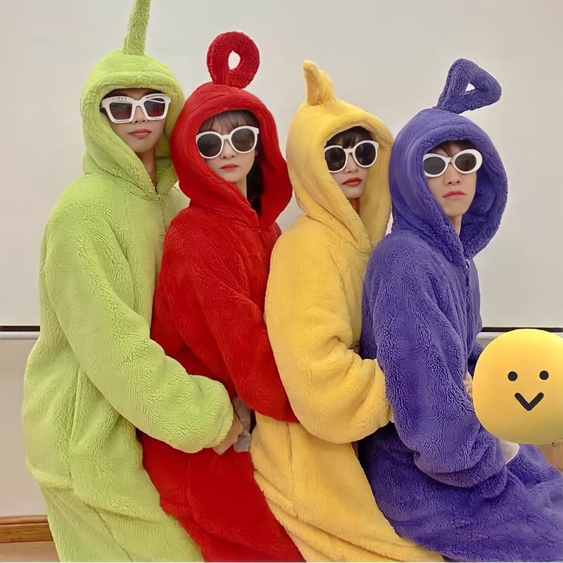 Piyama winter pajamas korean style teletubbies friendship import hangat baju tidur onesie oversized big size tingky wingky dipsy lala po