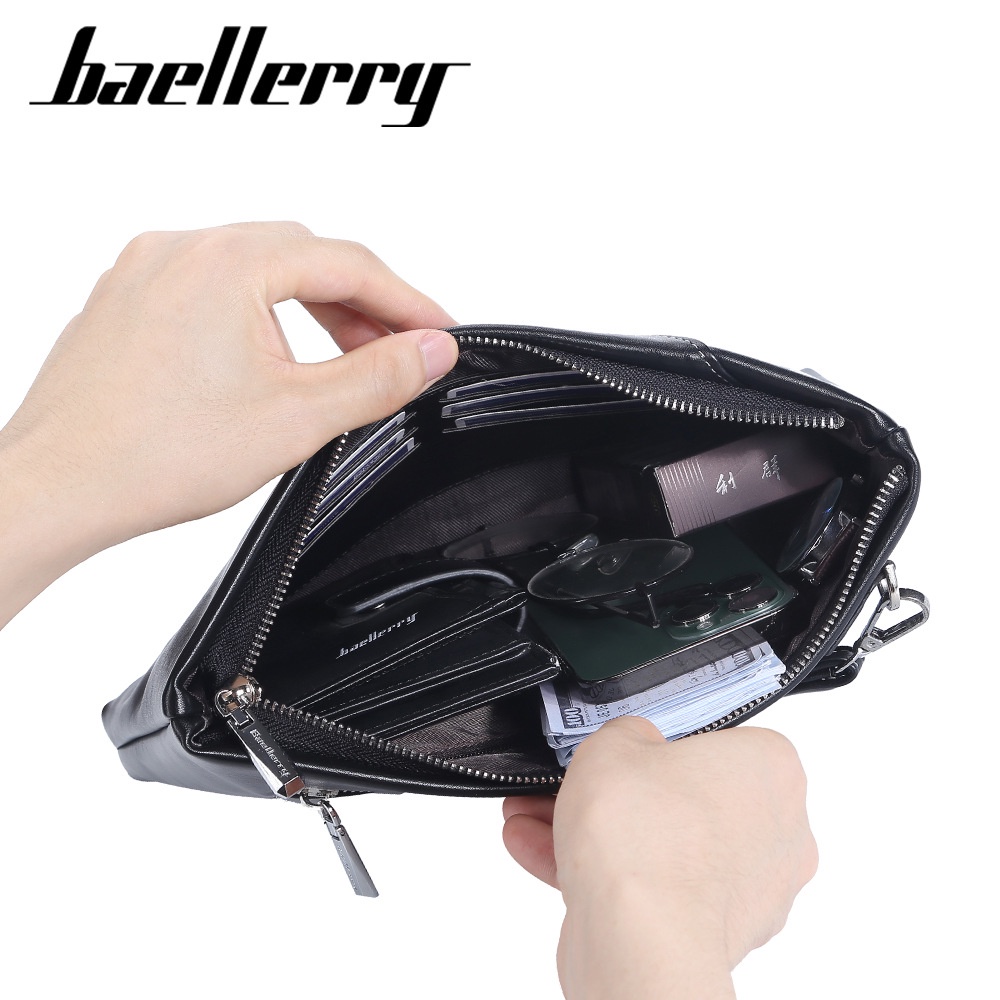 BAELLERRY S1130 Tas Tangan Pria Terbaru Kekinian Clutch Bag Pria Tas Dompet Pria Dompet Cowok Dewasa Handbag Pria Kulit Dompet Besar Pria