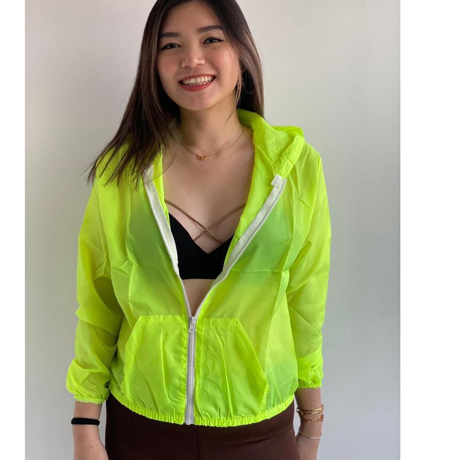 Paling's diminati Pluffyschoice Iris Running Jacket Transparan Jaket Olahraga Anti-UV Cepat Kering N