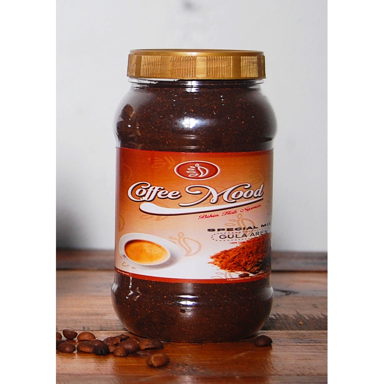

Kopi Bubuk Robusta Plus Gula Aren Coffee Mood 300Gram