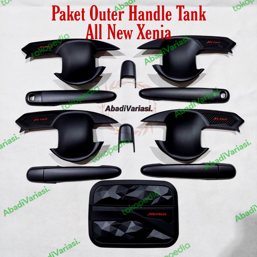 Paket Outer Handle &amp; Tank Cover Hitam Diamond All New Xenia 2012 - 2021