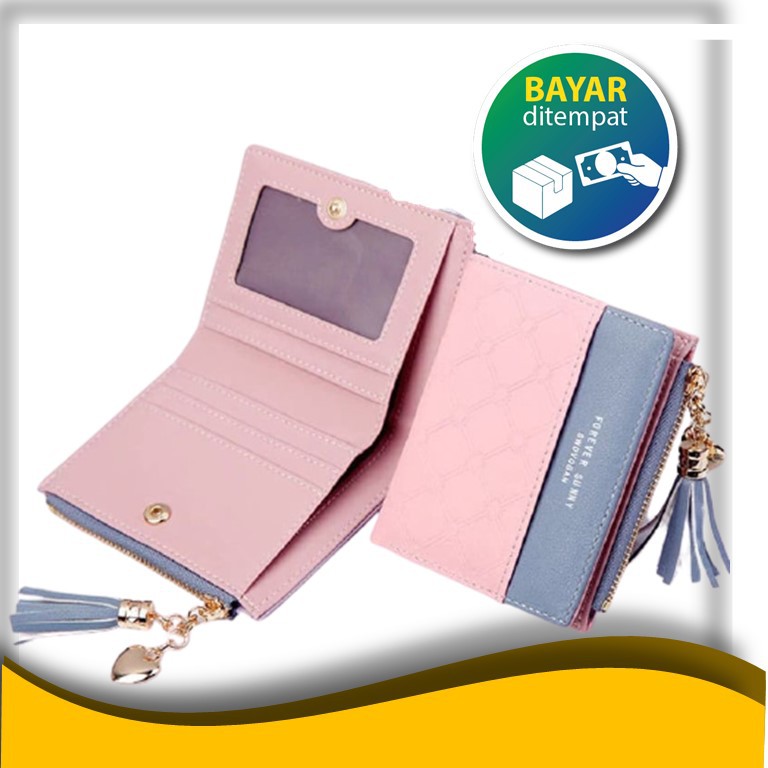 DOMPET MINI KULIT LIPAT KECIL WANITA IMPORT MURAH A2