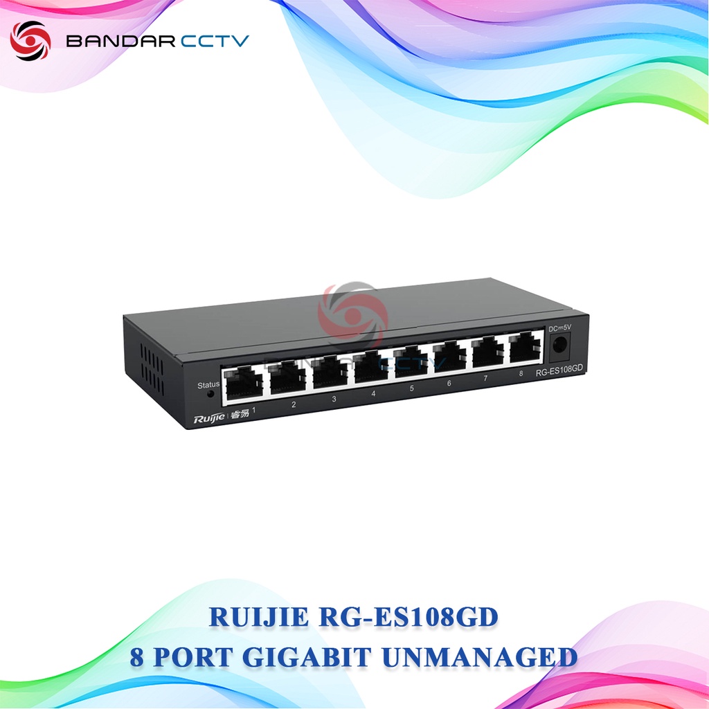 Ruijie Reyee RG ES108GD 8 Port Gigabit Unmanaged Switch Metall Case