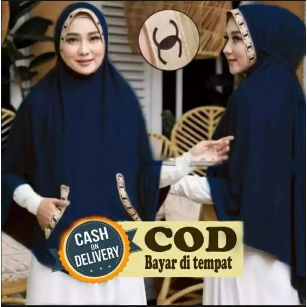 Jilbab Instant Dewasa Bergo Saku List Jumbo Bahan Jersey Terbaru Termurah / Alody's Collection