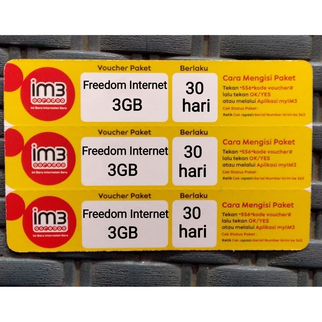 VOCHER INDOSAT FREEDOM INTERNET 3GB NASIONAL