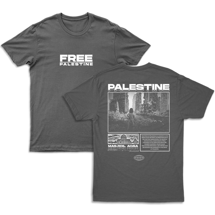 Kaos Dakwah Islami Streetwear Murah Free Palestine-1