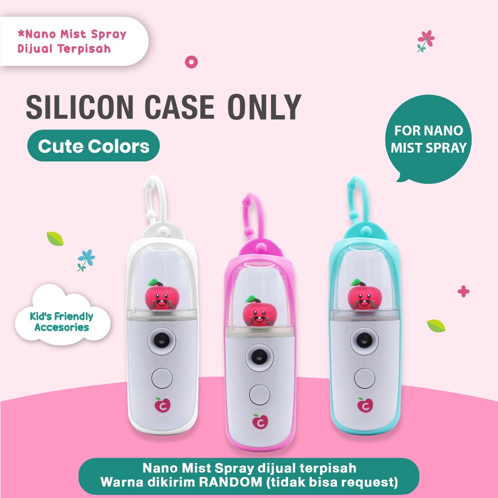 BerryC Silicon Case Untuk Proteksi Sanitizer Gantung Jadi Kalung Bahan Silicone Silikon karet pelindung nano face mist sprayer spray kalung bandul kuat aman multipurpose protector proteksi murah kuat lentur