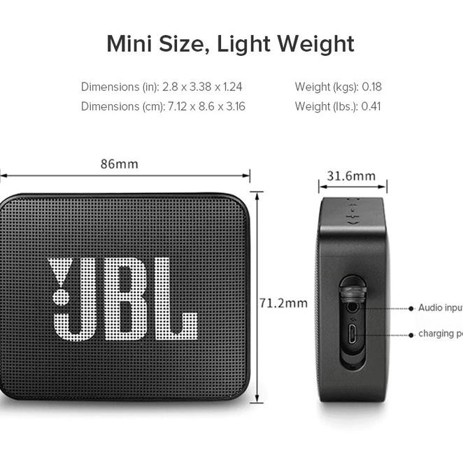 CNHB JBL GO PORTABLE BLUETOOTH SPEAKER MINI ORIGINAL - HITAM K0P4