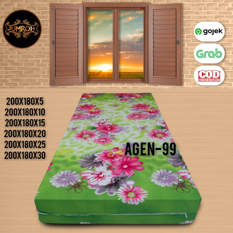 [Termurah] Sarung Kasur Busa Resleting/Sarung Kasur Inoac No.1 180x200 Tebal 5,10,15,20,25,30 Cm