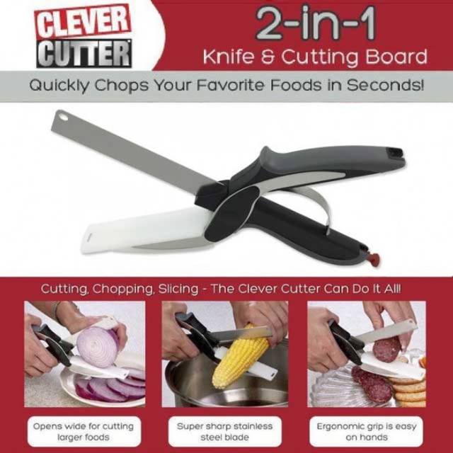 

Clever Cutter / Gunting Sayur / Gunting Serba Guna Dengan Talenan