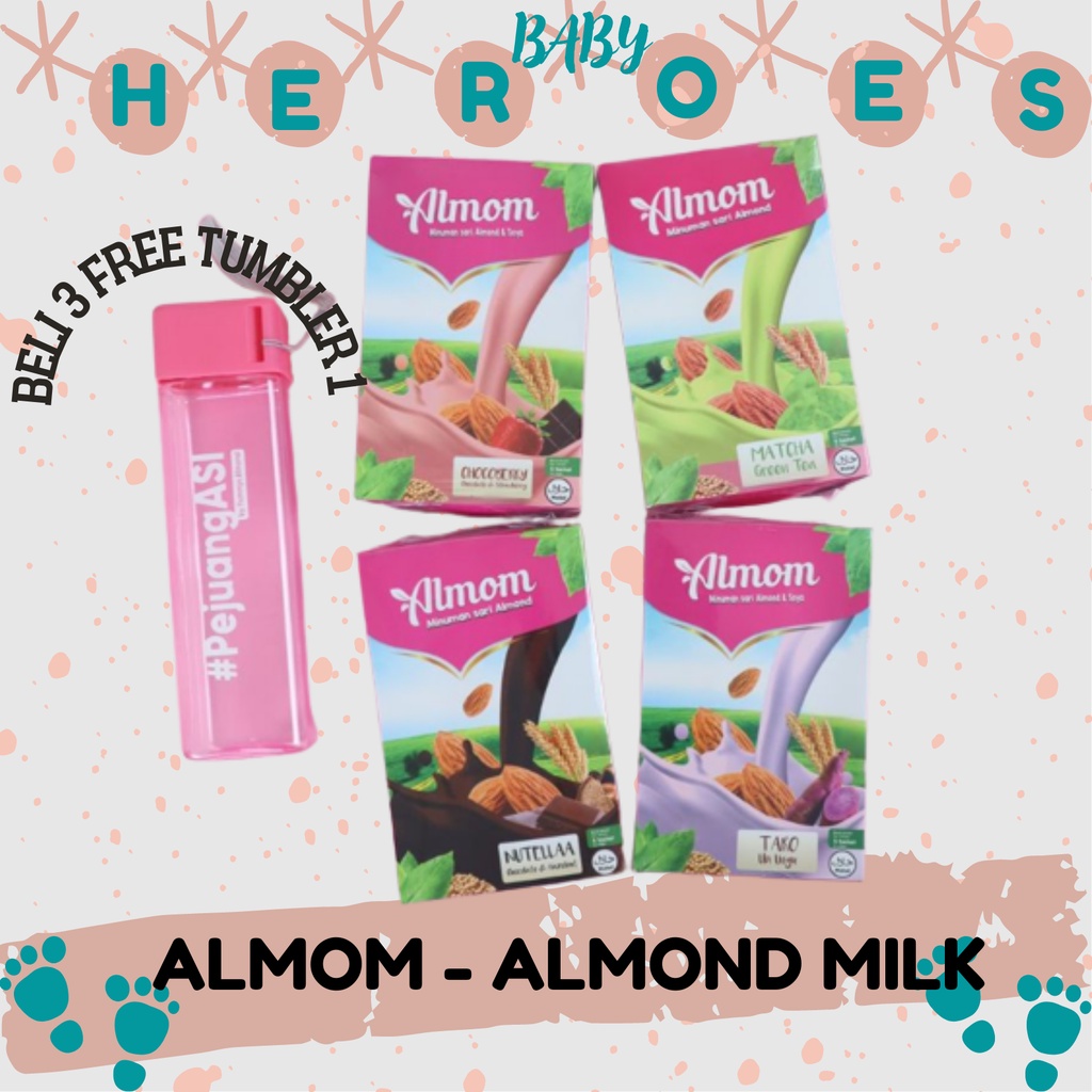 BELI 3 FREE TUMBLER 1 / ALMOM - ALMOND MILK POWDER PREMIUM / ASI BOOSTER