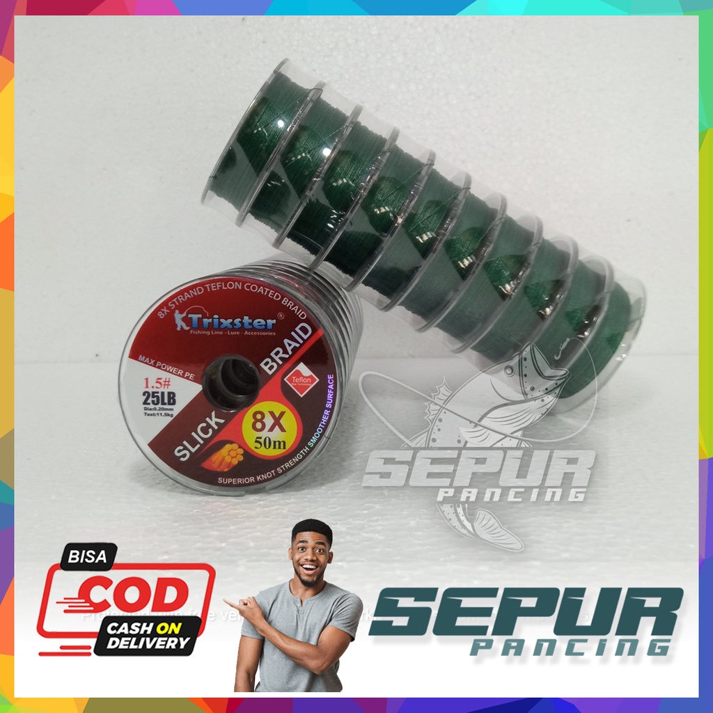 SENAR PE X8 Trixster Teflon New Technology 50 meter Connecting