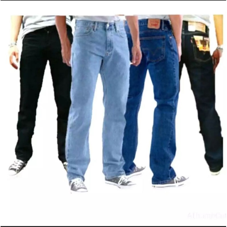 Celana Jeans Panjang Pensil dan standar/ Skinny Semi Slim Fit Cowok / Cowo / Pria Bahan Strech