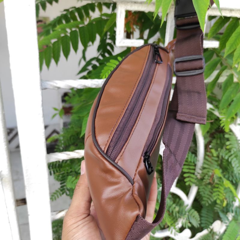 Tas Selempang Spesial Edition ORIGINAL DM3 Tas Selempang Pria Kulit PU Waist Bag Pria Water Proff