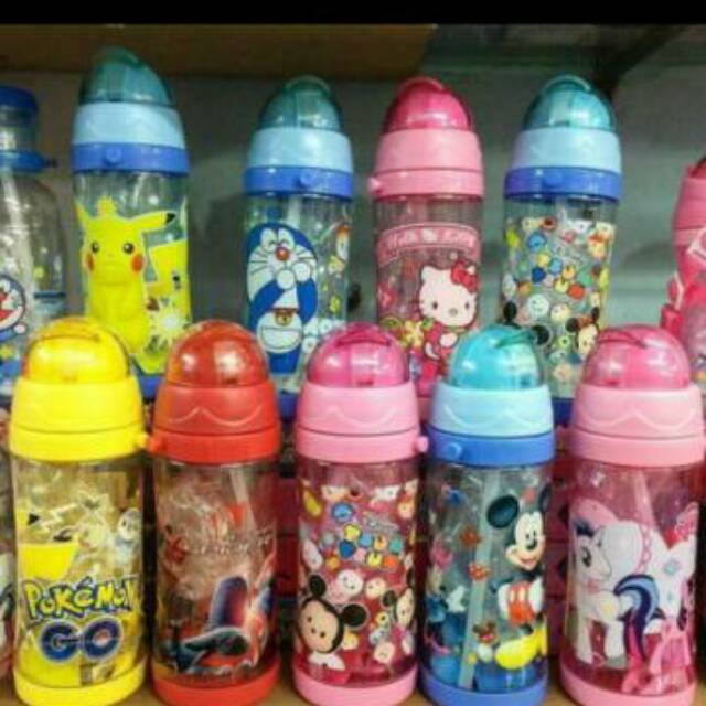 botol MINUM anak sedotan karakter