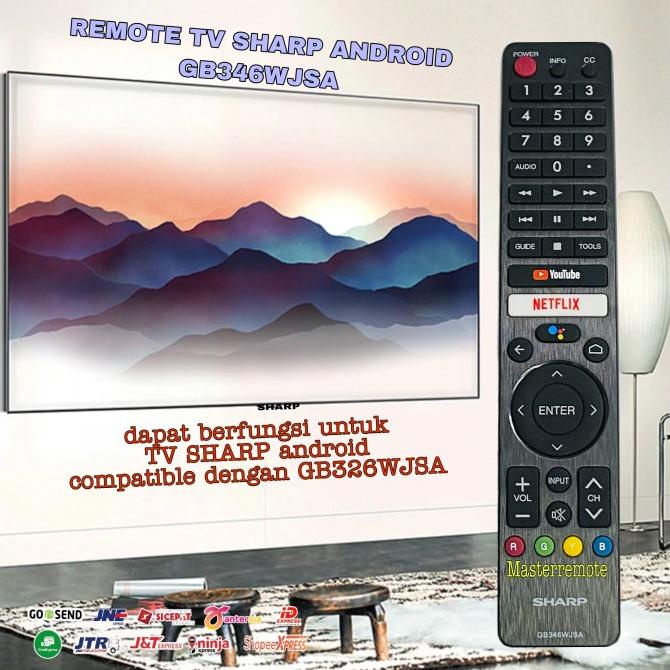 REMOT REMOTE TV SHARP SMART TV / SHARP ANDROID GB346WJSA ORIGINAL Termurah