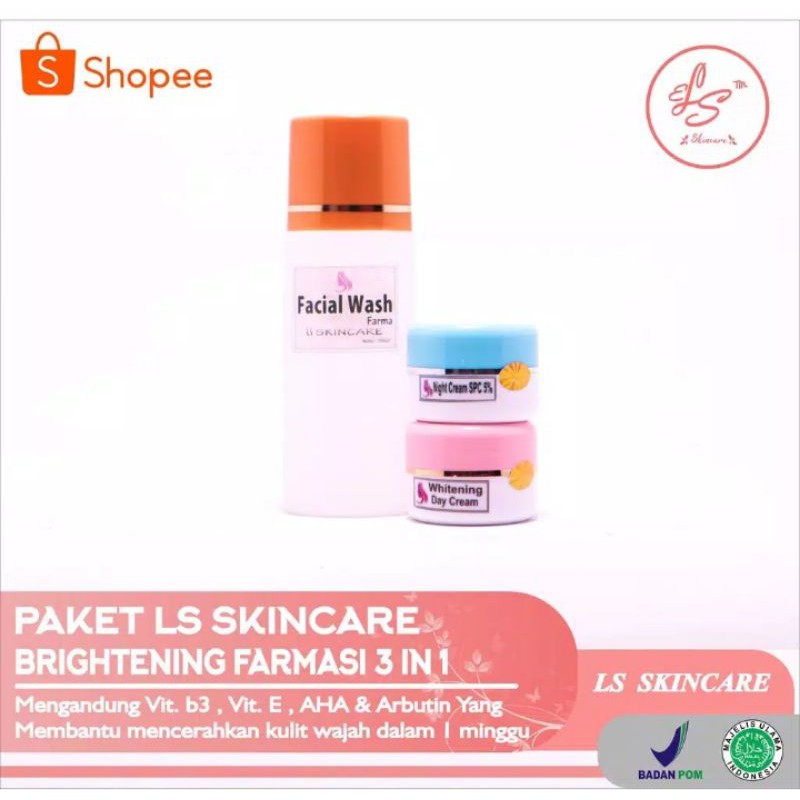 SKIN CARE Cream Pemutih Wajah GLOWING Kosmetik Kecantikan Krim Farma Spc 10  LS SLKINCARE (eLStm)