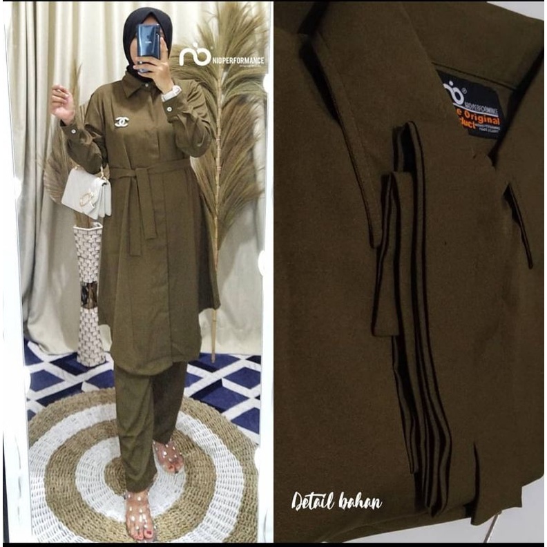 Yura Set / 2in1 set Pakaian wanita/ One set kekinian/ one set Cringkle Terbaru