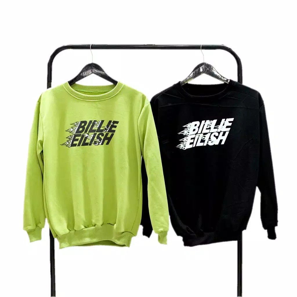 SWEATER WANITA FLAME BILLIE EILISH - ATASAN TEBAL KEKINIAN TERLARIS