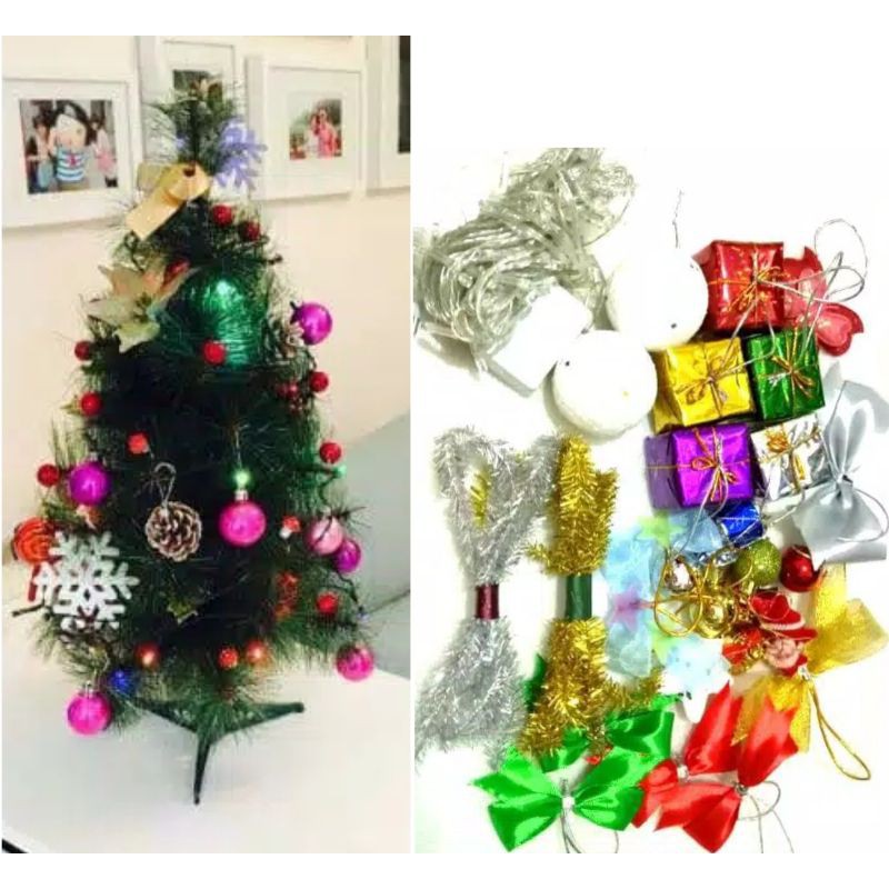 Pohon Natal 90cm Paket Lengkap