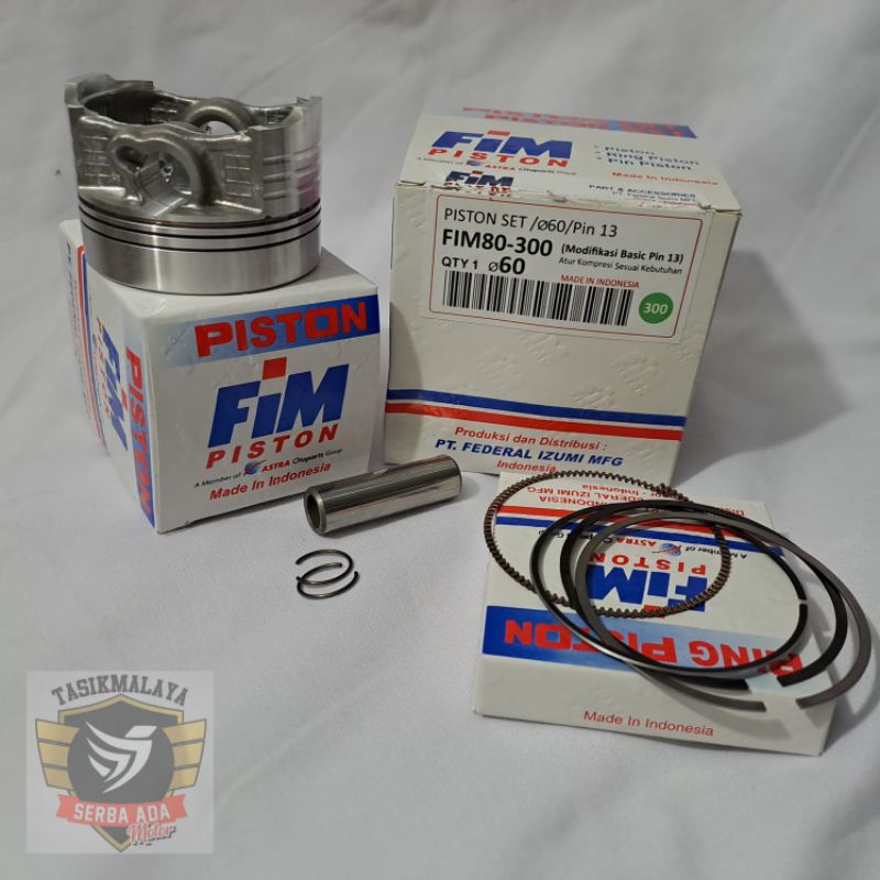 PISTON KIT SEHER KIT MODIFIKASI BASIC PIN 13 FIM80 OS STD 50 100 150 200