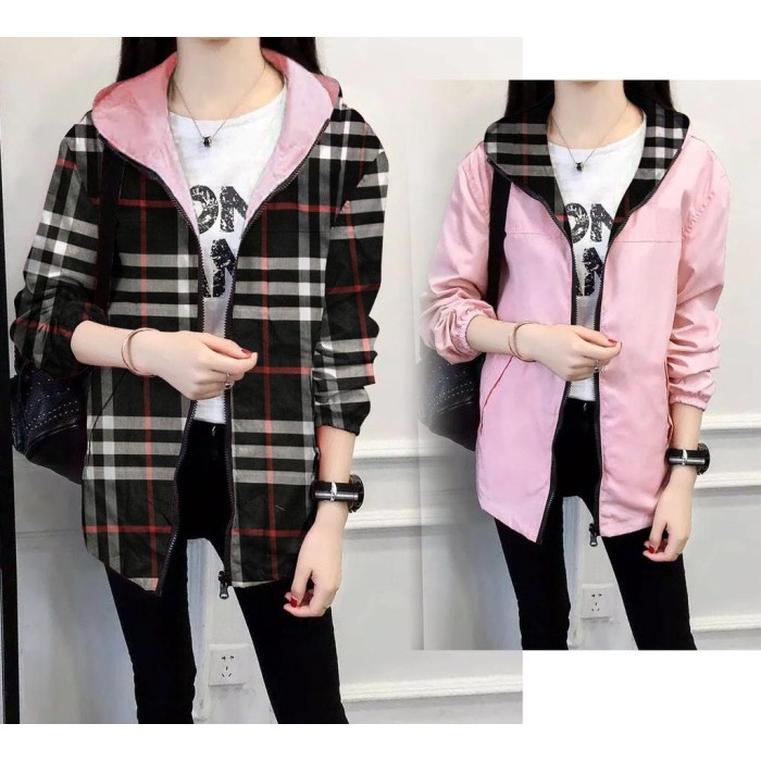 Jaket Wanita Jacket Wanita BBR Kotak/Jaket 2in1/Fashion Wanita/Outerwear/Baju Cewe - black(M7R4) Jak