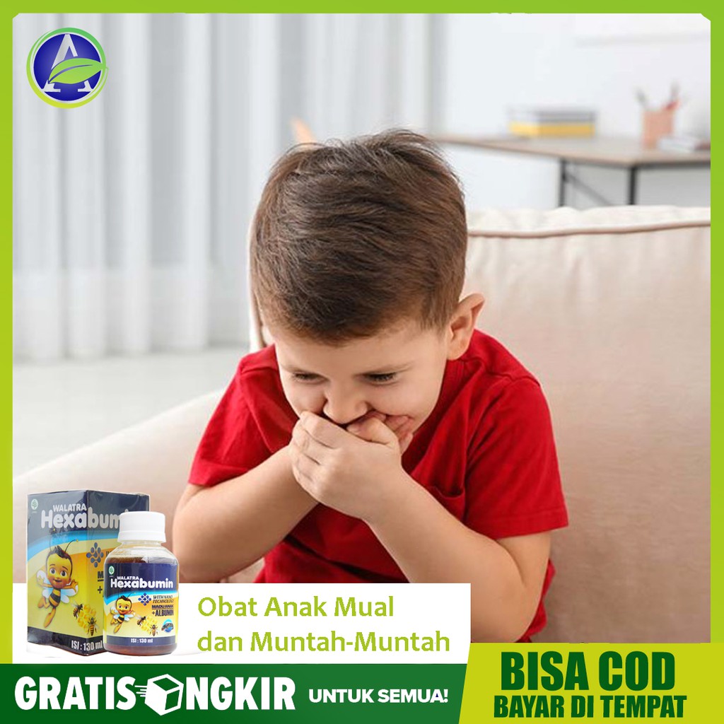 Obat Anak Mual dan Muntah-Muntah Herbal Alami Hexabumin Original - HALAL & Legal BPOM - Bisa COD