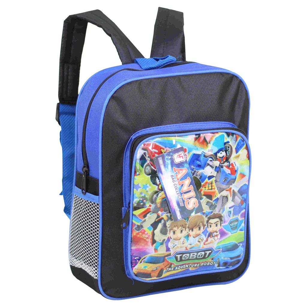 Tas Ransel Anak Tobot Mini Biru Keren Backpack Sekolah Les Piknik Lucu Murah