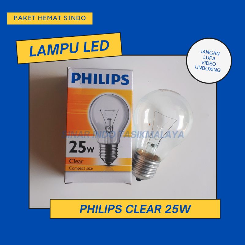 Jual LAMPU LED PHILIPS CLEAR 25W | Shopee Indonesia