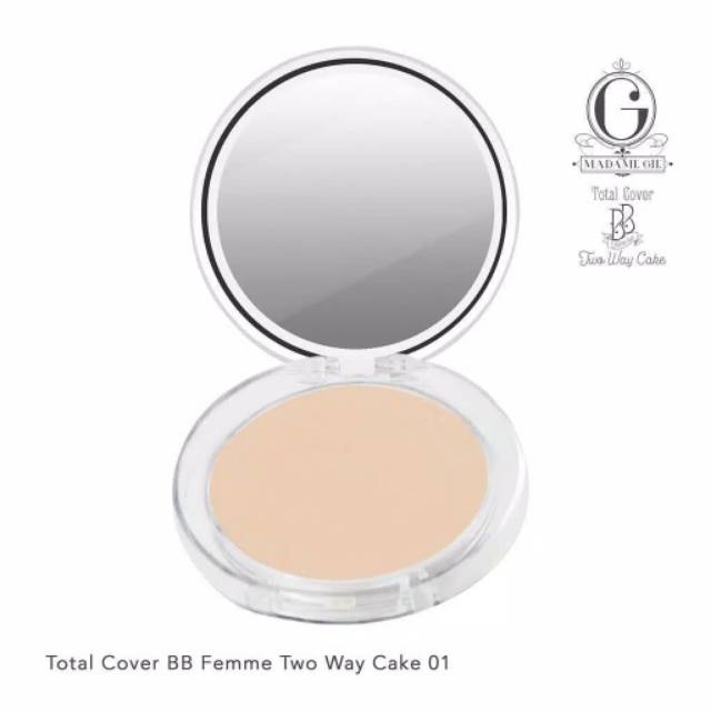 ☃️Cutezz_ching1☃️Madame Gie Total Cover BB Femme Two Way Cake - bedak padat