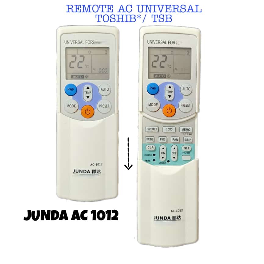 REMOT/REMOTE AC UNIVERSAL JUNDA AC-1012 BISA UNTUK MERK TOSHIB*