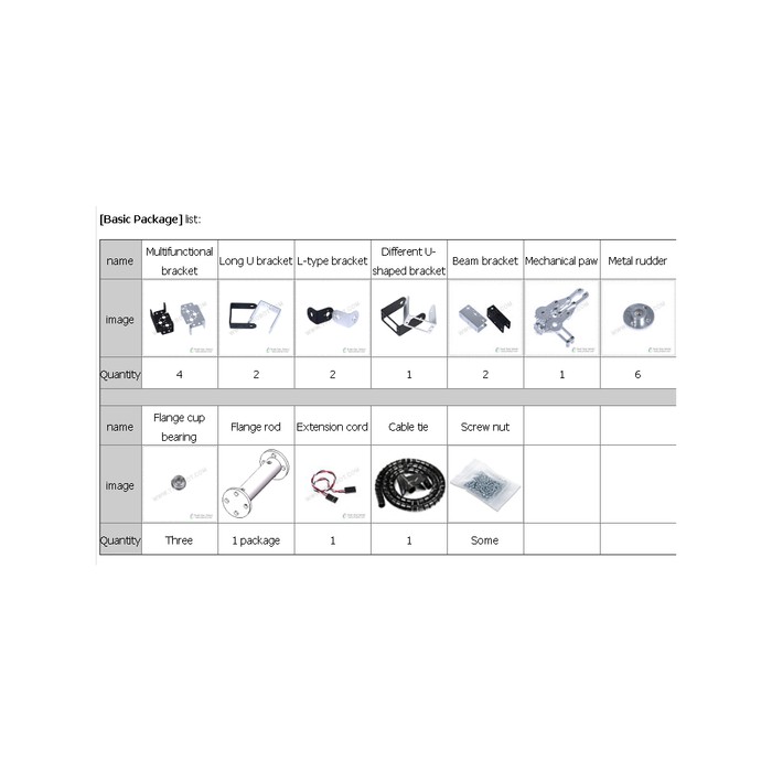 ROBOT ARM CLAMP SET TY H-37 6 DOF/ ROBOT LENGAN FRAME KIT