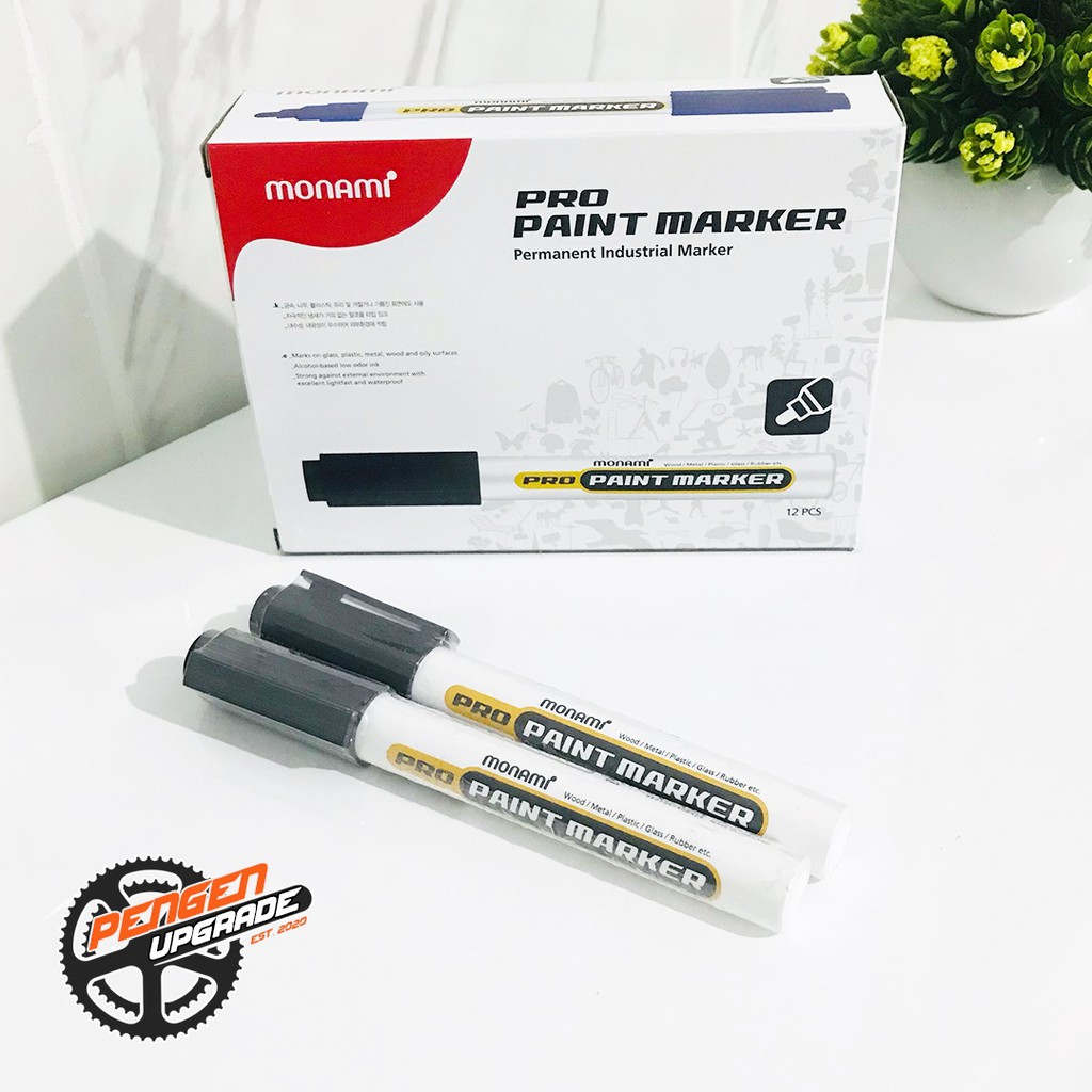 

Monami Pro Paint Marker - Spidol Permanen Permanent for Hack Coating Black Rims Rim Wheelset
