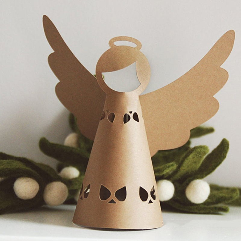 Cetakan Cutting Dies Bahan Carbon Steel Desain Malaikat Natal Untuk Album Foto