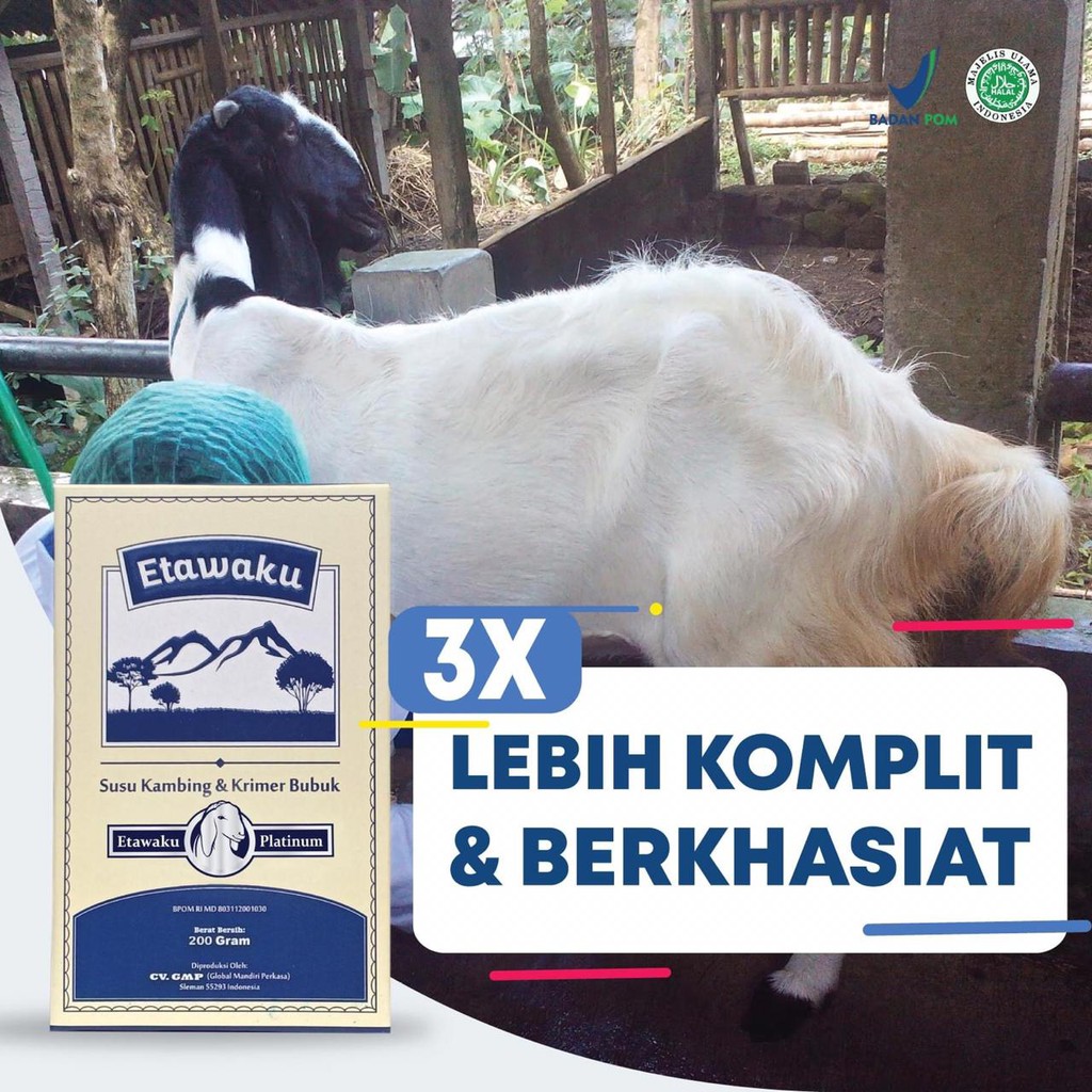 Etawalin : Susu Kambing Etawa Untuk Mendukung Fungsi Tulang Dan Sendi Isi 200 Gram