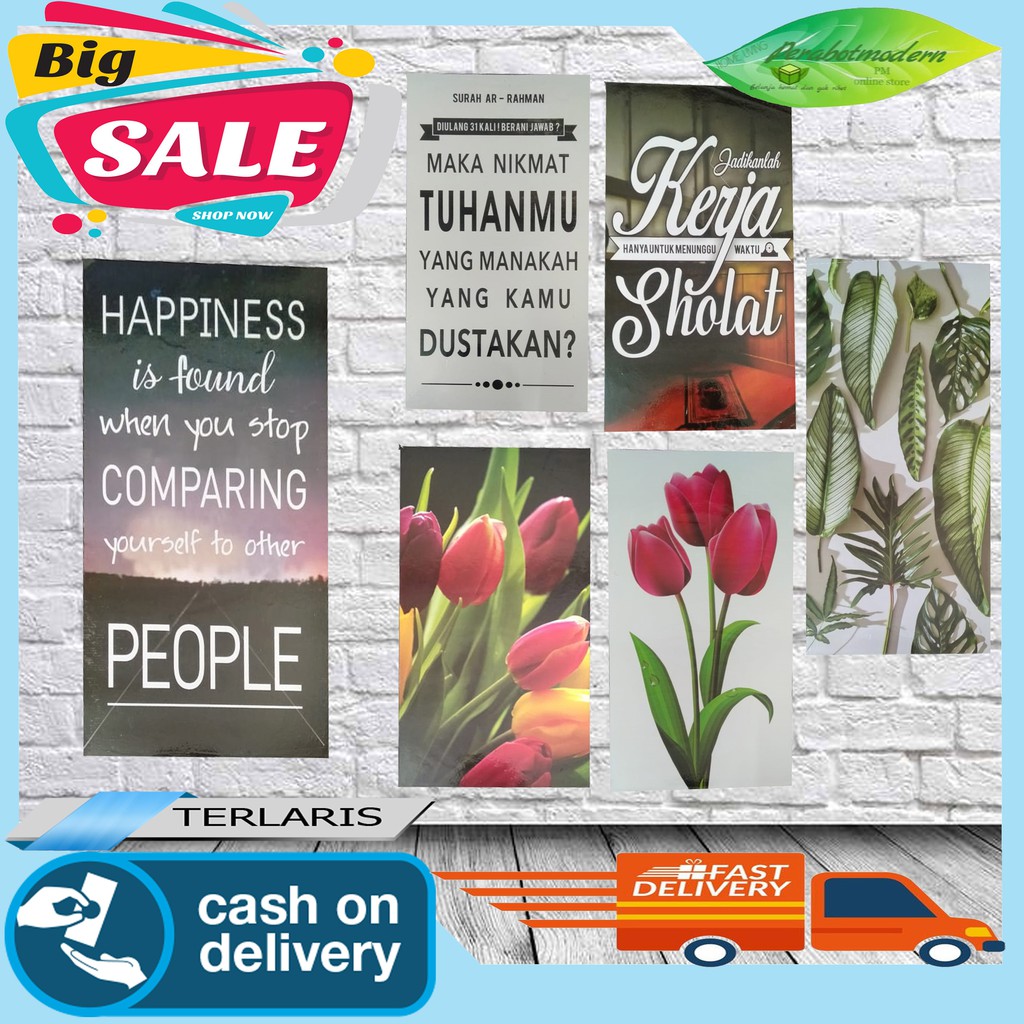 Download Wall decor Pajangan Dinding / Poster Kayu Hiasan dinding ...