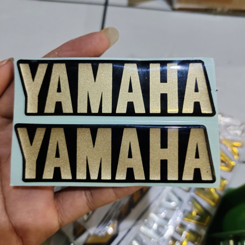 stiker emblem timbul tulisan YAMAHA RX KING